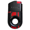 Disim Turismo-Luxe Butane Torch Lighter - Black w/ Red Stripes