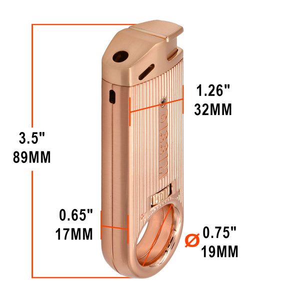 Rose Gold Slim Metal Lighter by Dissim