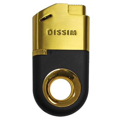Dissim Butane Lighter with Inverted Soft-Flame in Gold Finish