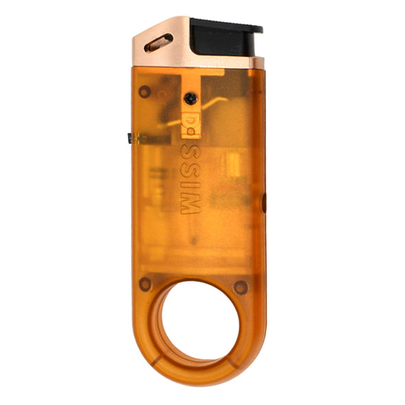 Dissim Slim Clear Soft-Flame Lighter - Rose Gold Cap / Clear Body
