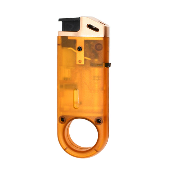 Dissim Slim Clear Soft-Flame Lighter - Rose Gold Cap / Clear Body