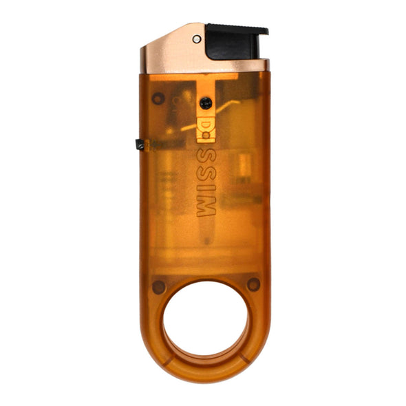Dissim Clear Slim Torch Lighter - Rose-Gold Clear Design