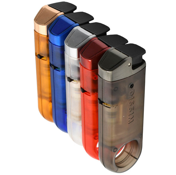 Dissim Clear Slim Torch Lighter - Rose-Gold Clear Design