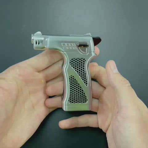 Video Presentation of the Dissim Hammer Butane Lighter in Silver