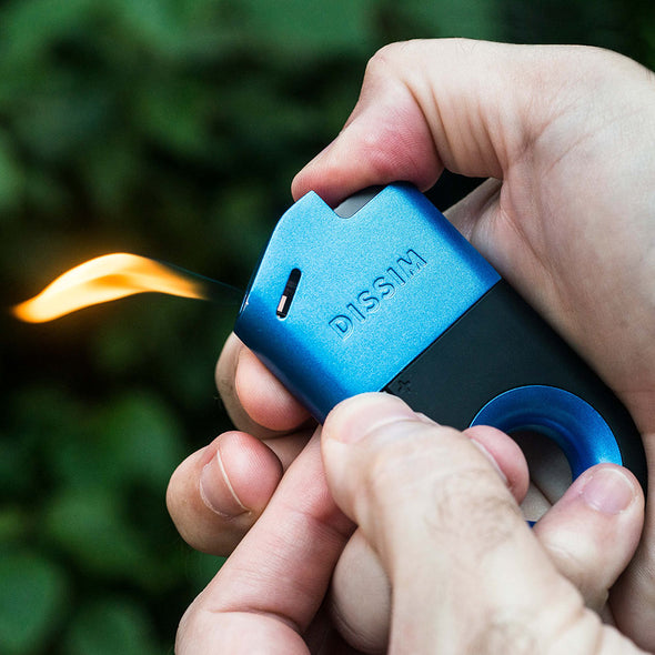 Inverted SOFT FLAME Blue Lighter (unfilled)