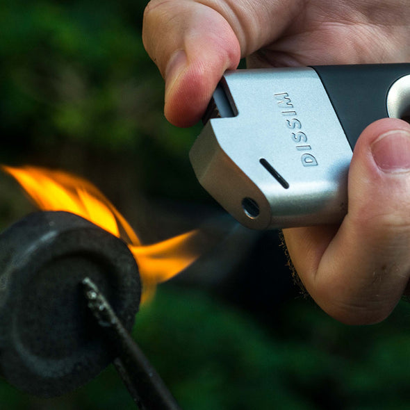 Inverted SOFT FLAME Silver Lighter (unfilled)