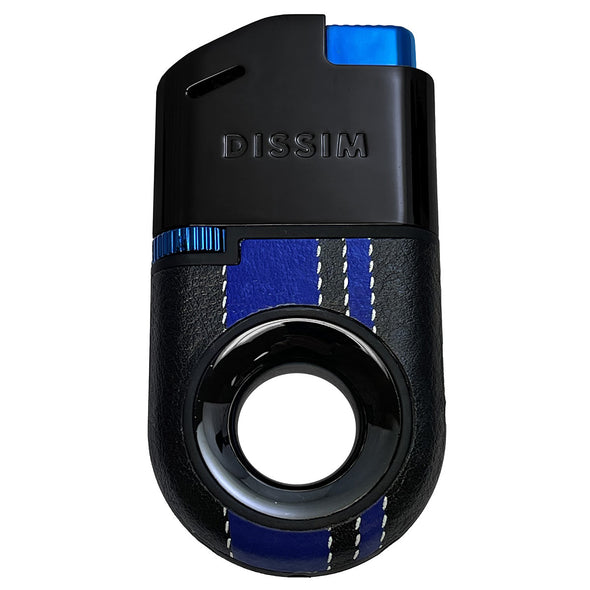 Turismo Race-Line Inverted Soft Flame Lighter in Black / Blue Stripes