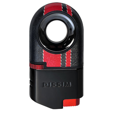 Disim Turismo-Luxe Black Torch Lighter w/ Red Stripes