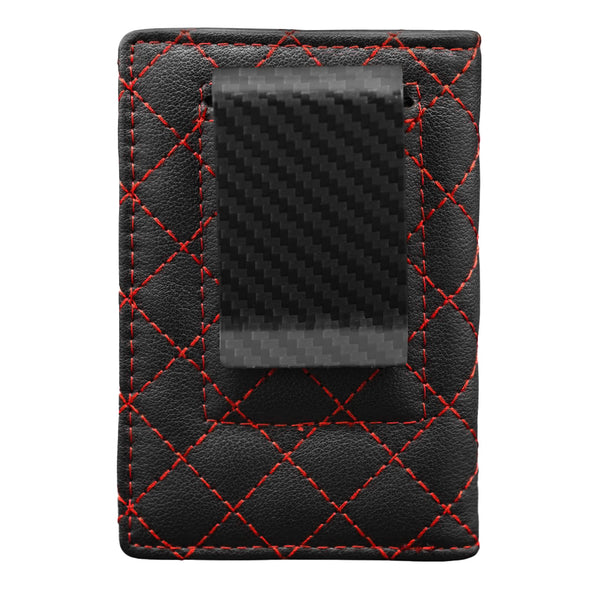 Turismo Luxe Red Diamond Stitch Wallet - Back