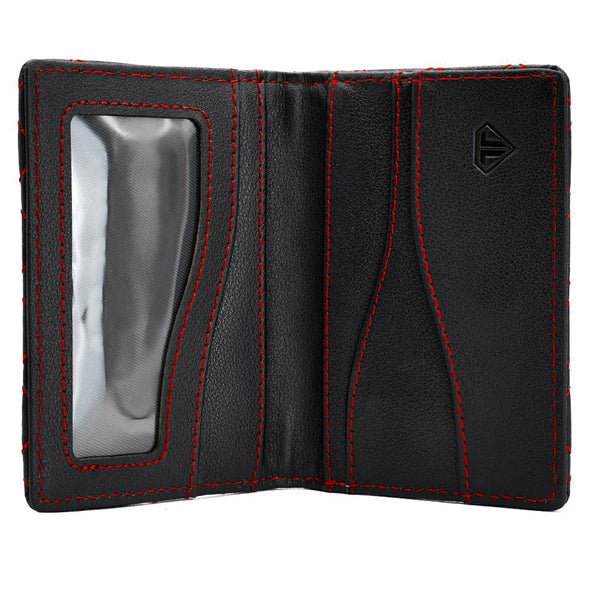 Turismo Luxe Red Diamond Stitch Wallet - Open